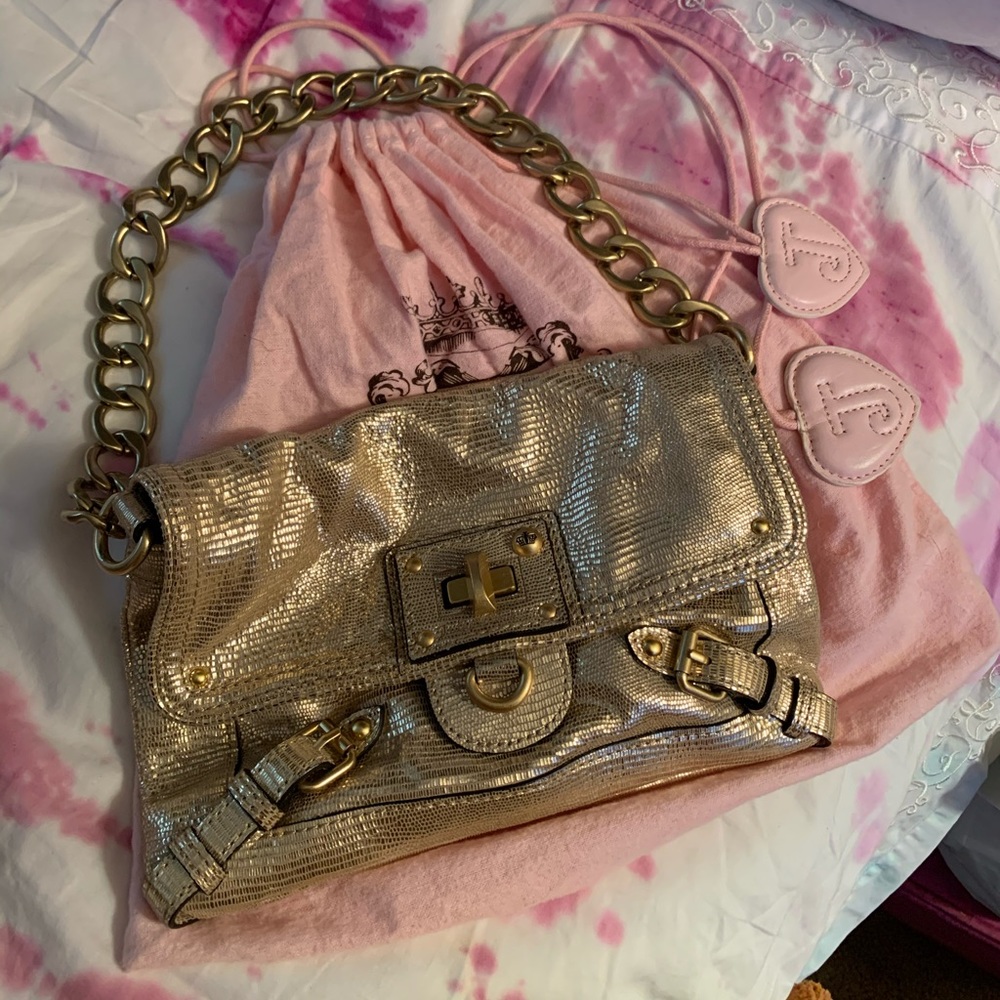 Juicy Couture Gold Snakeskin Shoulder Bag💛🐍